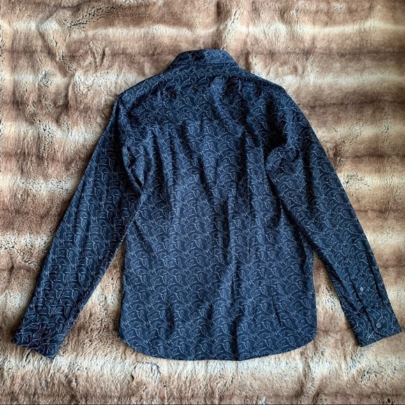 Ted Baker Twinkel Bird Print Shirt Navy - Picture 3 of 12